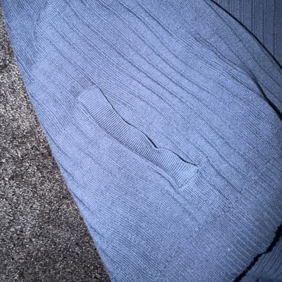 NEW Alfani Men's Navy Blue Striped Sweater - Picture 10 of 11